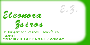eleonora zsiros business card